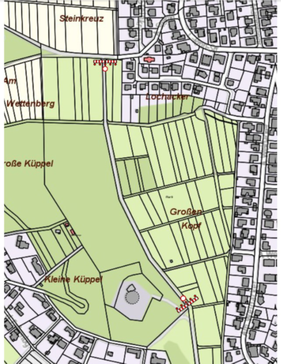 Bild Vollsperrung in Launsbach Feldweg Lochacker bis kleinen Kopf