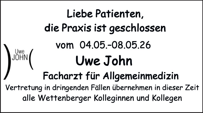 Uwe_John_Praxisurlaub_KW17