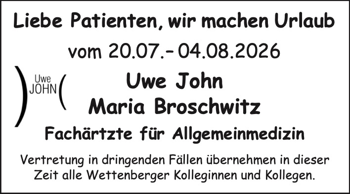 Praxis_John_Praxisurlaub_KW27