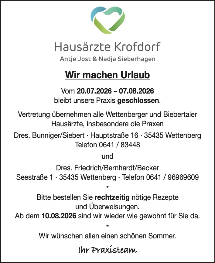 Hausaerzte_Krofdorf_Praxisurlaub_KW27