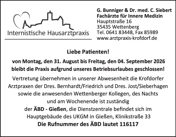 Int-Praxis_Bunniger_Betriebsferien_WE_KW26_90x70_sw