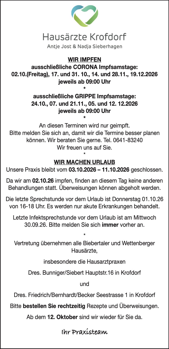 Hausaerzte_Krofdorf_Praxisurlaub_KW39